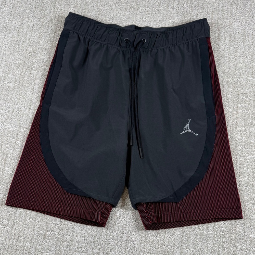 Nike Air Jordan Mens Small 7" Gray 2-in-1 Layered Basketball Shorts DM1829-045